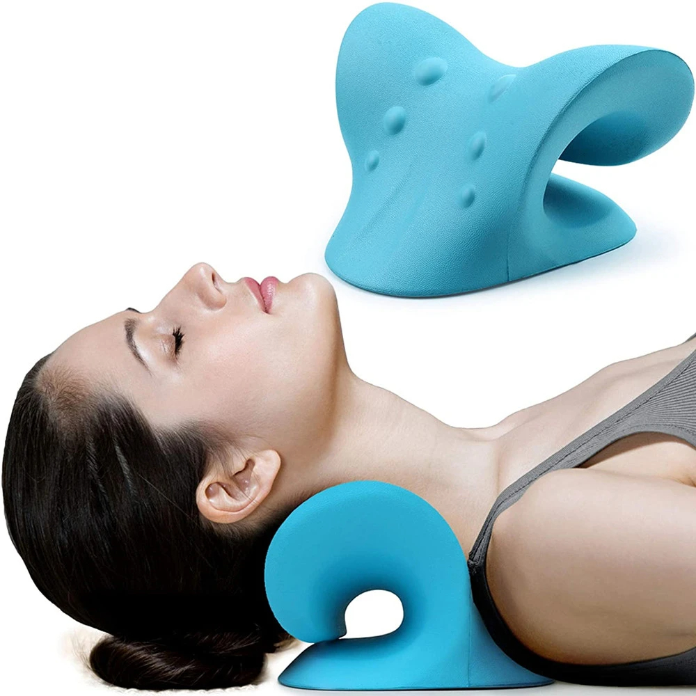 Neck Traction Pillow - Neck Shoulder Stretcher Relaxer Cervical Chiropractic