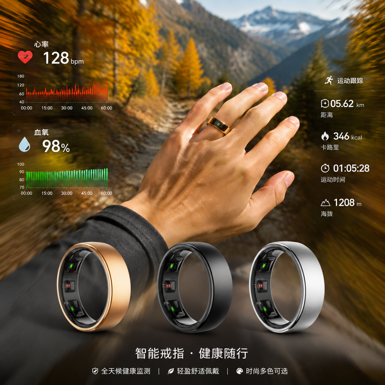 Women'S Health & Wellness Center - Women Men Fashion Smart Ring Fitness