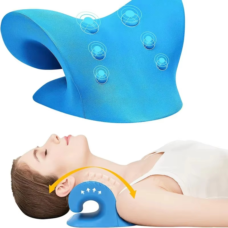 Neck Traction Pillow - Neck Shoulder Stretcher Relaxer Cervical Chiropractic
