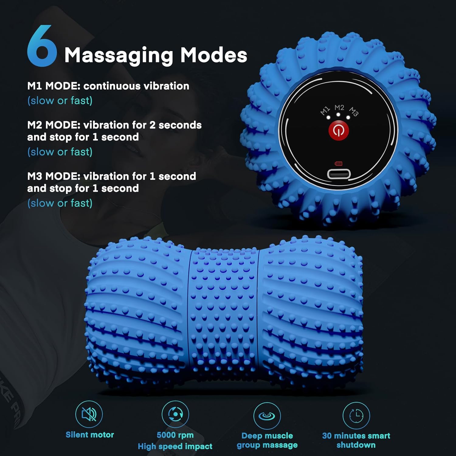 2 in 1 Vibrating Peanut Massag – обзор и цена Vibrating Foam Roller