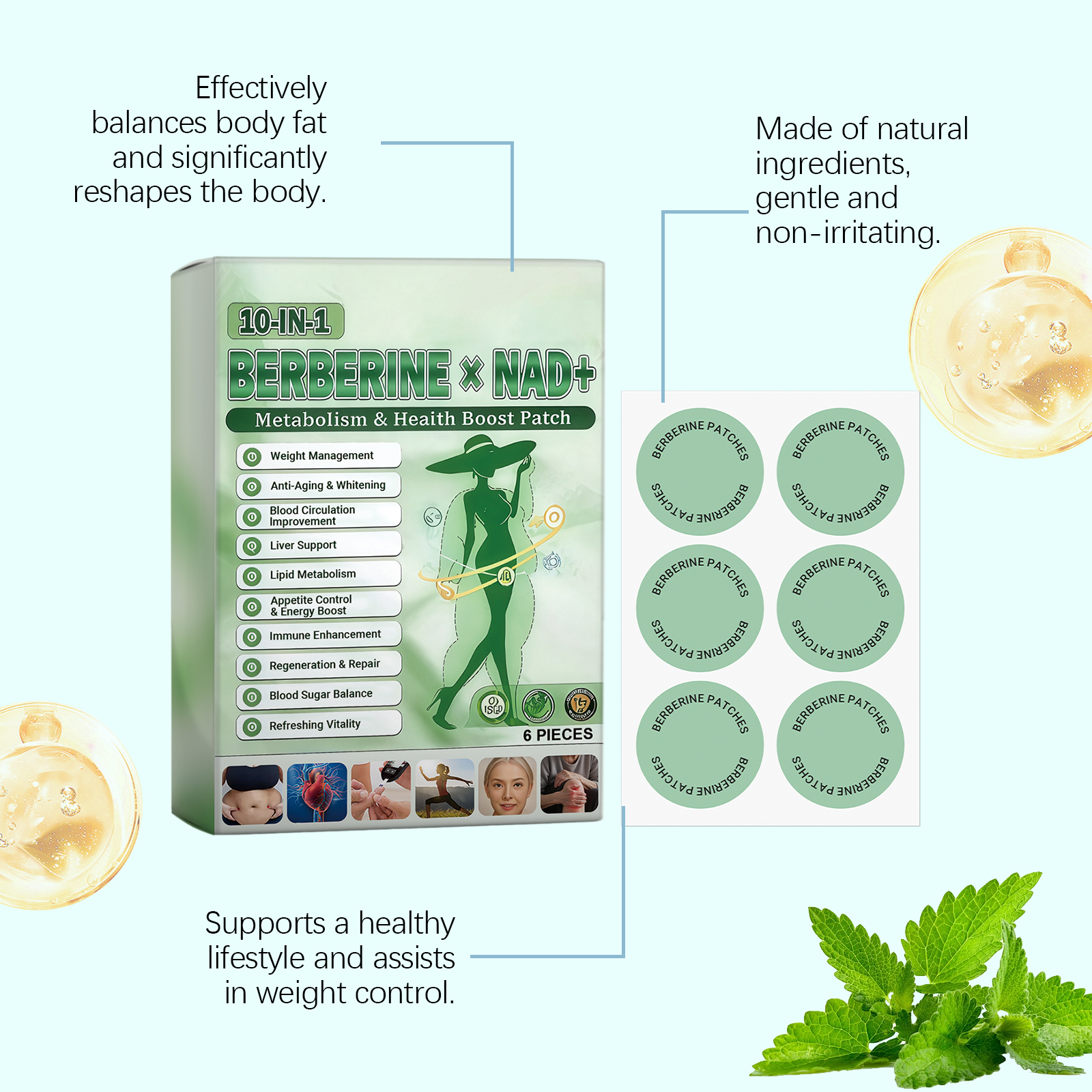 6pcs Berberine X Nad + Weight  – обзор и цена Xbody Health & Wellness Functional Integrative Medicine Office & Medical Spa