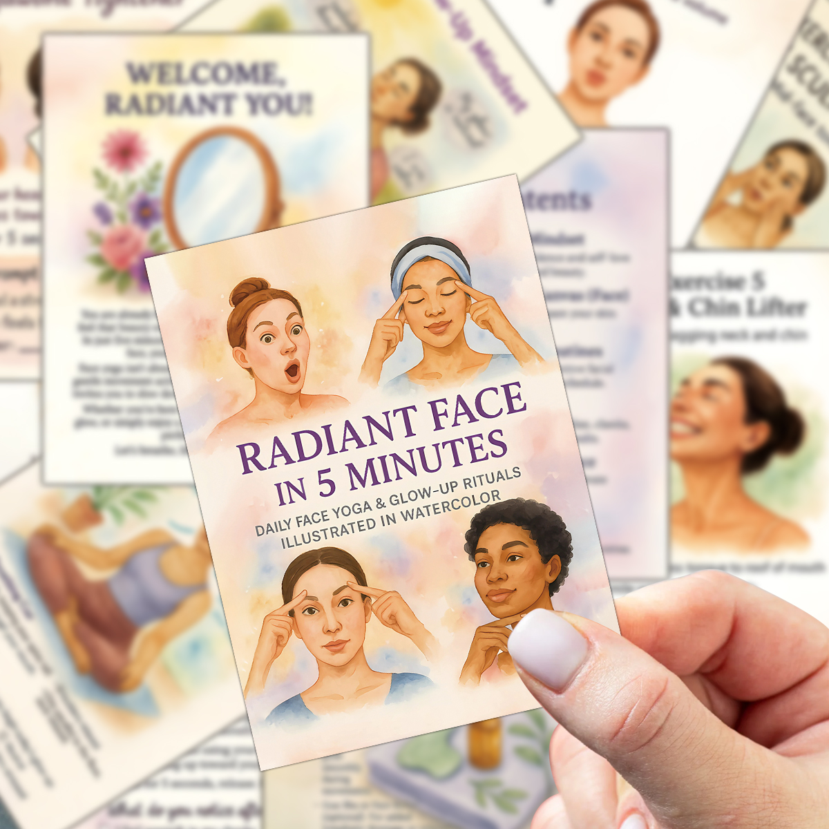 24pcs Radiant Face Yoga Cards, – обзор и цена Health Wellness Card