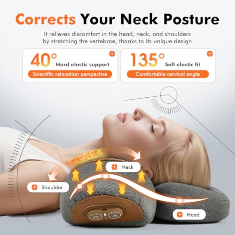 3-in-1 Heated Neck Massager Pi – обзор и цена Neck Traction Pillow