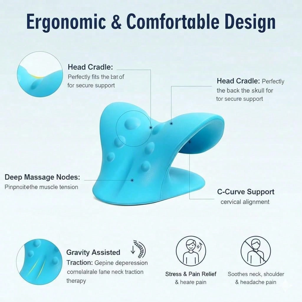 Neck and Shoulder Relaxer, Cer – обзор и цена Neck Traction Pillow